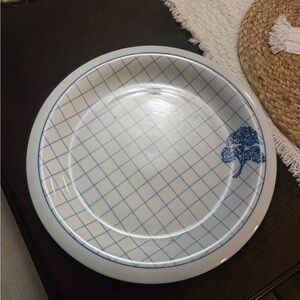Modern Herb Blue and White Checkered  12 1/2" Serving Platter